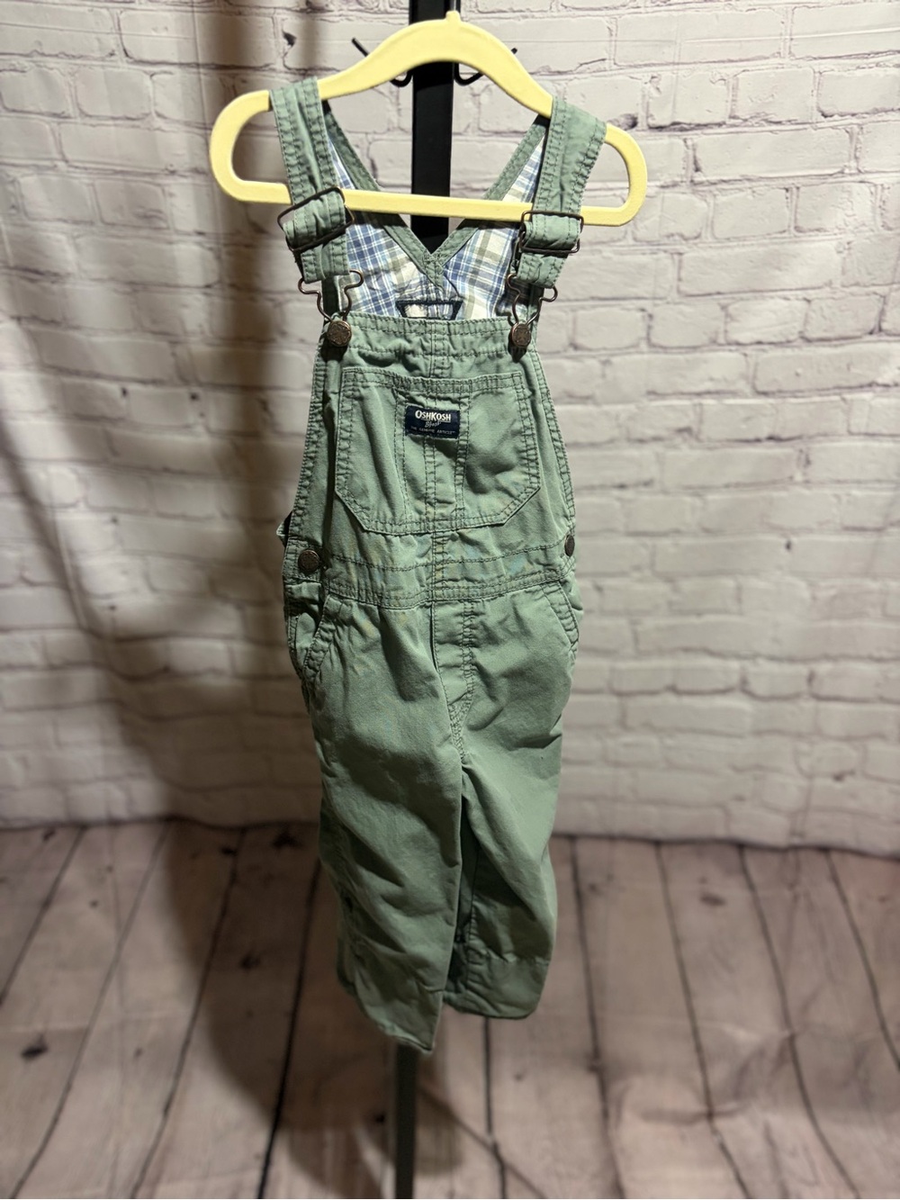 OshKosh B'gosh Light Green Kids Overalls